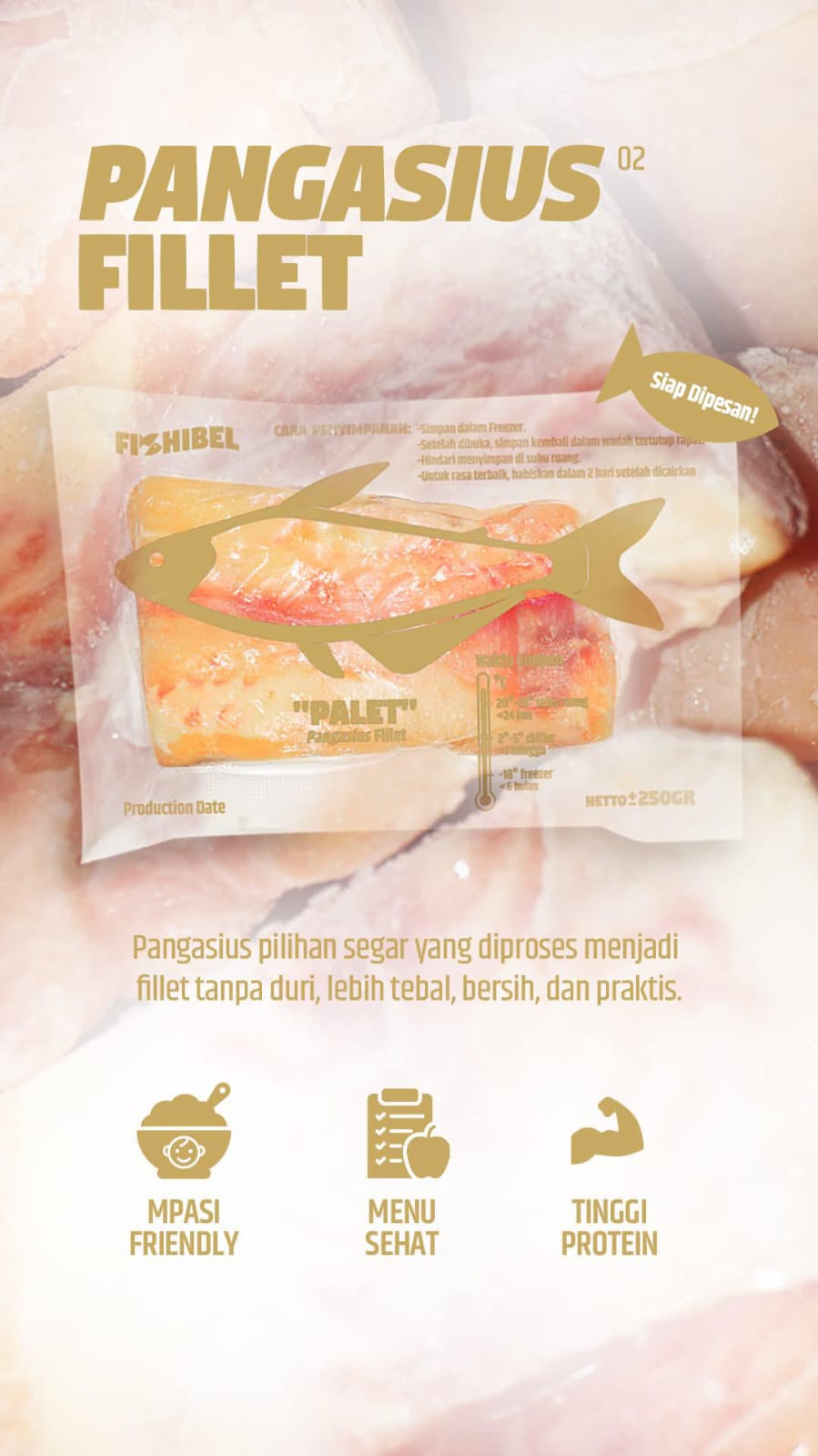 Fillet Pangasius FISHIBEL 250gr