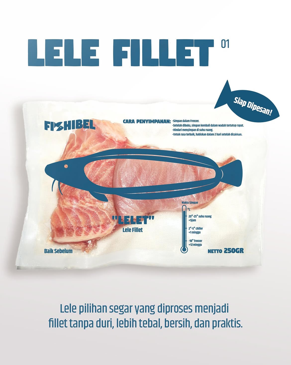 Fillet Lele FISHIBEL 250 gr