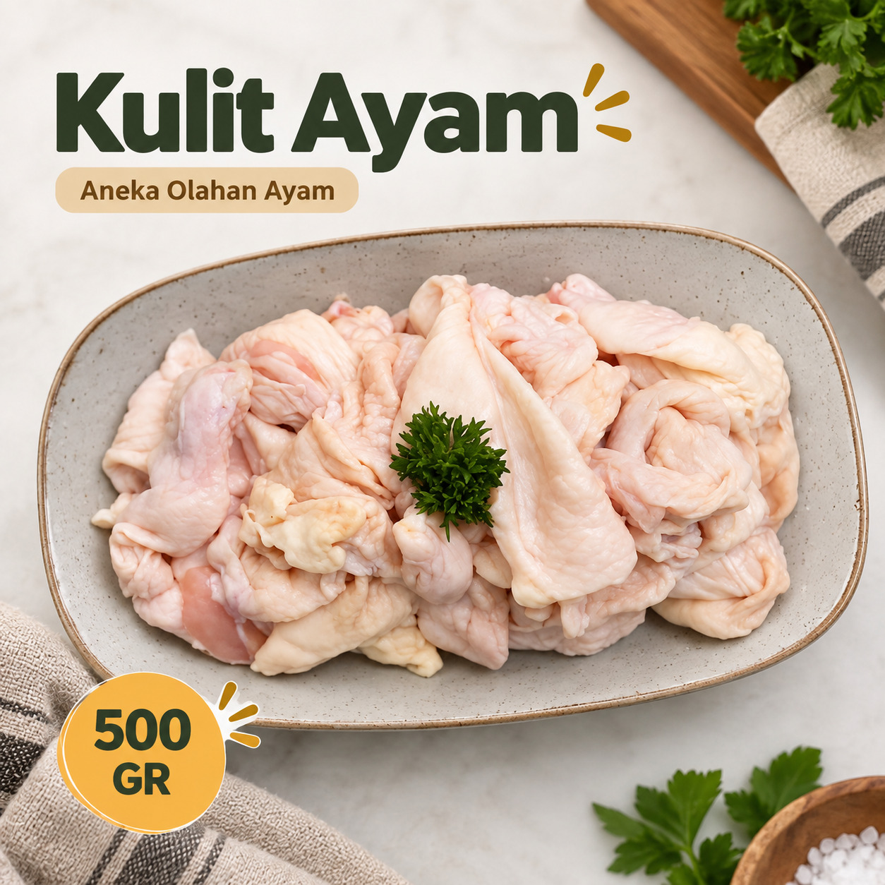 Kulit Ayam Ras 500gr